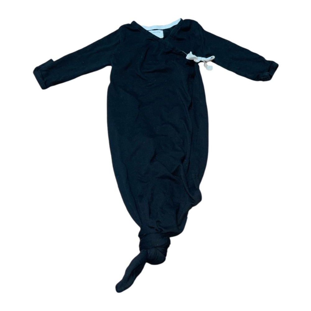 Bacabuche Organic Kimono Gown - Black